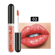 Load image into Gallery viewer, Metallic Color Non Stick Cup Lip Color Pearlescent Diamond Lip Polarized Lip Glaze Liquid Lipstick Makeup Cosmetics