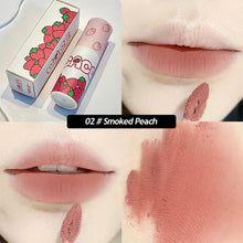Load image into Gallery viewer, Cute Waterproof Velvet Pink Brown Lip Glaze Matte Liquid Lipstick Strawberry Nude Red Lip Mud Cheek Rouge Tint Cosmetics