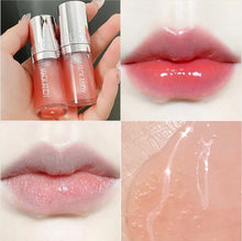 Load image into Gallery viewer, Transparent Lip Oil Moisturizing Lip Gloss White Peach Oolong Honey Rose Essence Lip Oil Mirror Lip Glaze Fade Lip Lines Cosmetics