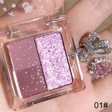 Load image into Gallery viewer, Mini Eyeshadow Palette Portable Flash Earth Purple Color Matte Eyeshadow Long Lasting Waterproof Shimmer Pigment Makeup Cosmetics