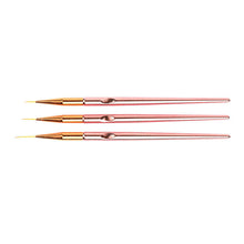 Load image into Gallery viewer, 3pcs/Set Acrylic Stripe Nail Art Line Painting Pen Tips Painting Pen Slim Line Drawing Pen UV Gel Brushes Nail Painting Tools