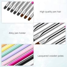 Load image into Gallery viewer, Nails Art Brush Pattern Painting DIY Nail Art Acrylic UV Gel Extension Builder Coating Pen Creative Manicure Accessories Tool