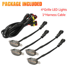 Load image into Gallery viewer, 4Pcs/Set LED Grille Light Car 4LED Front Grille Light Lighting Eagle Eye Lamp for Vehicles Off Road Trunk SUV Toyota Tacoma