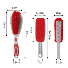 Load image into Gallery viewer, 3Pcs Car Wheel Brush Rim Cleaning Tool Tire Cleaning Brush Repair Maintenance Auto Parts Sponge Brush Outlet Air Brush