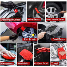 Load image into Gallery viewer, 16Pcs/Set Car Detailing Brush Set Cleaning Brushes Power Scrubber Brush For Car Leather Air Vents Rim Cleaning Dirt Dust Clean Tools