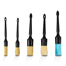 Load image into Gallery viewer, 5Pcs Car Detail Brush Boar Hair Bristle Brushes for Car Cleaning Auto Exterior Interior Detail Tools Dashboard Cleaning Brush