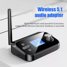 Load image into Gallery viewer, 6 in 1 Long Range Bluetooth 5.1 Audio Transmitter Receiver RCA 3.5mm AUX Stereo Wireless Adapter For PC TV Headphones