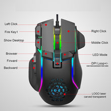 Load image into Gallery viewer, USB Gaming Mouse Computer Mouse RGB Backlight Mause Gamer 10 Buttons Programming 7200dpi Ergonomic Gaming Mouse For Computer
