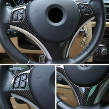 Load image into Gallery viewer, Carbon Fiber Car Steering Wheel Panel Decoration Cover Trim Accessories Moulding Sticker for BMW 1 3 Series E87 E90 E92 E93 2006-2012