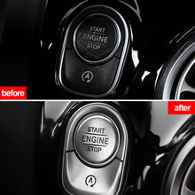 Load image into Gallery viewer, 2Pcs Car Engine Ignition Start Stop Ring Case Sticker Styling For Mercedes Benz A B CLA GLB GLA Class W177 V177 W247 C118 W118 X247 H247 AMG A35 A45 Button Decoration Switch Accessories Covers
