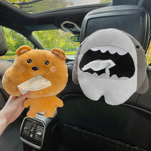 Load image into Gallery viewer, Car Tissue Box Creative Short Plush Tissue Box Car Armrest Box Car Seat Decorations Cartoon Accessories
