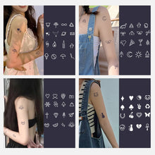 Load image into Gallery viewer, 6pcs/set Small Fresh Tattoo Stickers Cute Style Temporary Tattoo Waterproof Long Lasting Tattoo Stickers