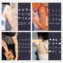 Load image into Gallery viewer, 6pcs/set Small Fresh Tattoo Stickers Cute Style Temporary Tattoo Waterproof Long Lasting Tattoo Stickers