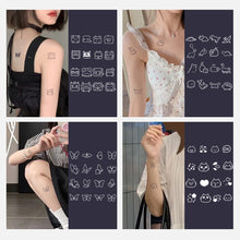 Load image into Gallery viewer, 6pcs/set Small Fresh Tattoo Stickers Cute Style Temporary Tattoo Waterproof Long Lasting Tattoo Stickers