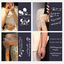 Load image into Gallery viewer, 6pcs/set Small Fresh Tattoo Stickers Cute Style Temporary Tattoo Waterproof Long Lasting Tattoo Stickers
