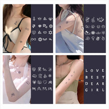 Load image into Gallery viewer, 6pcs/set Small Fresh Tattoo Stickers Cute Style Temporary Tattoo Waterproof Long Lasting Tattoo Stickers