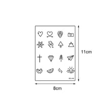 Load image into Gallery viewer, 6pcs/set Small Fresh Tattoo Stickers Cute Style Temporary Tattoo Waterproof Long Lasting Tattoo Stickers