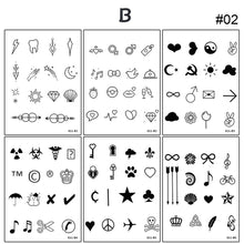 Load image into Gallery viewer, 6pcs/set Small Fresh Tattoo Stickers Cute Style Temporary Tattoo Waterproof Long Lasting Tattoo Stickers