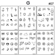 Load image into Gallery viewer, 6pcs/set Small Fresh Tattoo Stickers Cute Style Temporary Tattoo Waterproof Long Lasting Tattoo Stickers