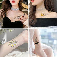 Load image into Gallery viewer, 10pcs/set Small Fresh Flower Tattoo Stickers Daisy Waterproof Long Lasting Tattoo Stickers Temporary Body Art Tattoo