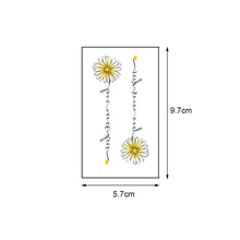 Load image into Gallery viewer, 10pcs/set Small Fresh Flower Tattoo Stickers Daisy Waterproof Long Lasting Tattoo Stickers Temporary Body Art Tattoo
