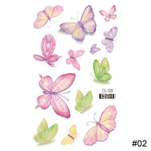 Load image into Gallery viewer, Colorful Butterfly Tattoo Stickers Waterproof Long Lasting Tattoo Stickers Temporary Body Art Tattoo