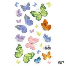 Load image into Gallery viewer, Colorful Butterfly Tattoo Stickers Waterproof Long Lasting Tattoo Stickers Temporary Body Art Tattoo
