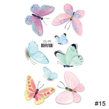 Load image into Gallery viewer, Colorful Butterfly Tattoo Stickers Waterproof Long Lasting Tattoo Stickers Temporary Body Art Tattoo