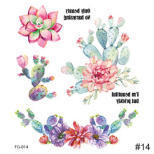Load image into Gallery viewer, Small Fresh Colorful Tattoo Stickers Butterfly Flower Tattoo Waterproof Long Lasting Tattoo Stickers Temporary Body Art
