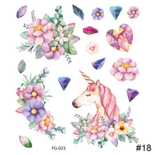Load image into Gallery viewer, Small Fresh Colorful Tattoo Stickers Butterfly Flower Tattoo Waterproof Long Lasting Tattoo Stickers Temporary Body Art
