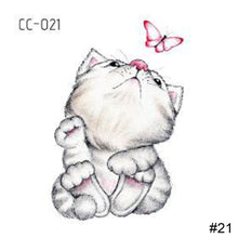 Load image into Gallery viewer, Cartoon Cute Animal Tattoo Stickers Temporary Body Art Tattoo Waterproof Long Lasting Tattoo Stickers