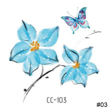Load image into Gallery viewer, Colorful Small Fresh Flower Tattoo Stickers Temporary Body Art Tattoo Waterproof Long Lasting Tattoo Stickers
