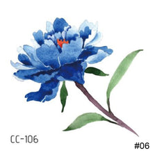 Load image into Gallery viewer, Colorful Small Fresh Flower Tattoo Stickers Temporary Body Art Tattoo Waterproof Long Lasting Tattoo Stickers