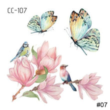 Load image into Gallery viewer, Colorful Small Fresh Flower Tattoo Stickers Temporary Body Art Tattoo Waterproof Long Lasting Tattoo Stickers