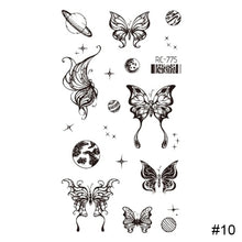Load image into Gallery viewer, Vintage Personalized Butterfly Flower Tattoo Stickers Waterproof Long Lasting Tattoo Stickers Temporary Body Art Tattoo