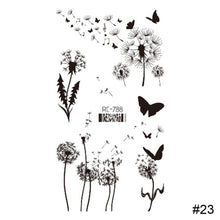 Load image into Gallery viewer, Vintage Personalized Butterfly Flower Tattoo Stickers Waterproof Long Lasting Tattoo Stickers Temporary Body Art Tattoo