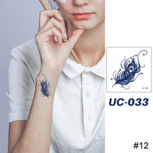 Load image into Gallery viewer, Small Fresh Single Pattern Tattoo Stickers Waterproof Long Lasting Tattoo Stickers Temporary Body Art Tattoo