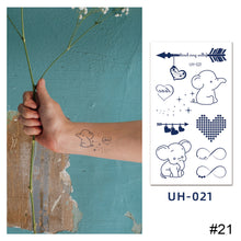 Load image into Gallery viewer, Small Fresh Tattoo Stickers Temporary Body Art Tattoo Waterproof Long Lasting Tattoo Stickers for Men Women