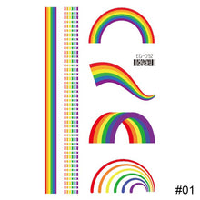 Load image into Gallery viewer, Colorful Rainbow Tattoo Stickers Temporary Body Art Tattoo Transfer Stickers Waterproof Long Lasting Tattoo Stickers