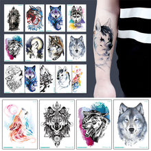 Load image into Gallery viewer, Wolf Pattern Arm Tattoo Stickers Waterproof Long Lasting Tattoo Stickers Personalized Temporary Tattoo for Men