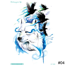 Load image into Gallery viewer, Wolf Pattern Arm Tattoo Stickers Waterproof Long Lasting Tattoo Stickers Personalized Temporary Tattoo for Men