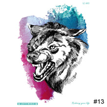Load image into Gallery viewer, Wolf Pattern Arm Tattoo Stickers Waterproof Long Lasting Tattoo Stickers Personalized Temporary Tattoo for Men