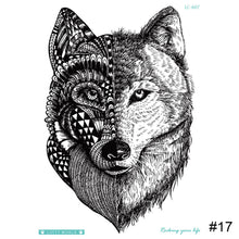 Load image into Gallery viewer, Wolf Pattern Arm Tattoo Stickers Waterproof Long Lasting Tattoo Stickers Personalized Temporary Tattoo for Men