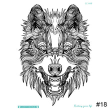 Load image into Gallery viewer, Wolf Pattern Arm Tattoo Stickers Waterproof Long Lasting Tattoo Stickers Personalized Temporary Tattoo for Men