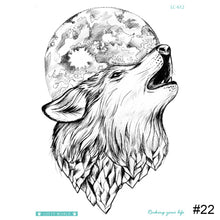 Load image into Gallery viewer, Wolf Pattern Arm Tattoo Stickers Waterproof Long Lasting Tattoo Stickers Personalized Temporary Tattoo for Men