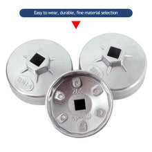 Load image into Gallery viewer, Aluminum Alloy Cap 67mm 14Flutes Oil Filter Wrench Car Hand Tool Housing Tool Socket Remover Tool for Mazda, Ford, Geely