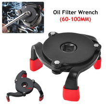 Load image into Gallery viewer, Universal 3 Way Oil Filter Wrench Tool Car Repair Adjustable Oil Filter Removal Tool Interface Special Tools 60-100mm Car Repairing Tools