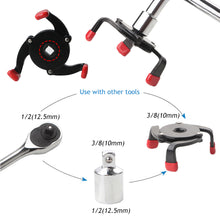 Load image into Gallery viewer, Universal 3 Way Oil Filter Wrench Tool Car Repair Adjustable Oil Filter Removal Tool Interface Special Tools 60-100mm Car Repairing Tools