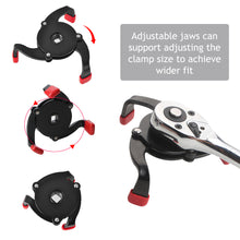 Load image into Gallery viewer, Universal 3 Way Oil Filter Wrench Tool Car Repair Adjustable Oil Filter Removal Tool Interface Special Tools 60-100mm Car Repairing Tools