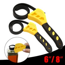 Load image into Gallery viewer, 6/8in Belt Wrench Oil Filter Puller Strap Spanner Chain Wrench Strap Opener Adjustable Strap Opener Cartridge Disassembly Tool